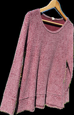 Lazy Sundays Womens M Maroon Knit Top Side Ties Made in USA
